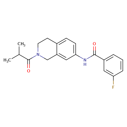 3-fluoro-N-[2-(2-methylpropanoyl)-1,2,3,4-tetrahydroisoquinolin-7-yl]benzamide