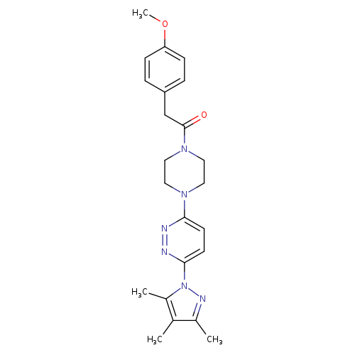2-(4-methoxyphenyl)-1-{4-[6-(3,4,5-trimethyl-1H-pyrazol-1-yl)pyridazin-3-yl]piperazin-1-yl}ethan-1-one