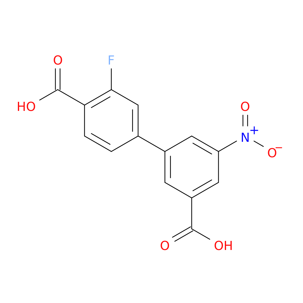3-(4-Carboxy-3-fluorophenyl)-5-nitrobenzoic acid