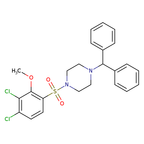 1-(3,4-dichloro-2-methoxybenzenesulfonyl)-4-(diphenylmethyl)piperazine
