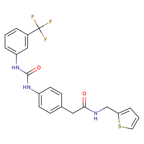 N-[(thiophen-2-yl)methyl]-2-[4-({[3-(trifluoromethyl)phenyl]carbamoyl}amino)phenyl]acetamide