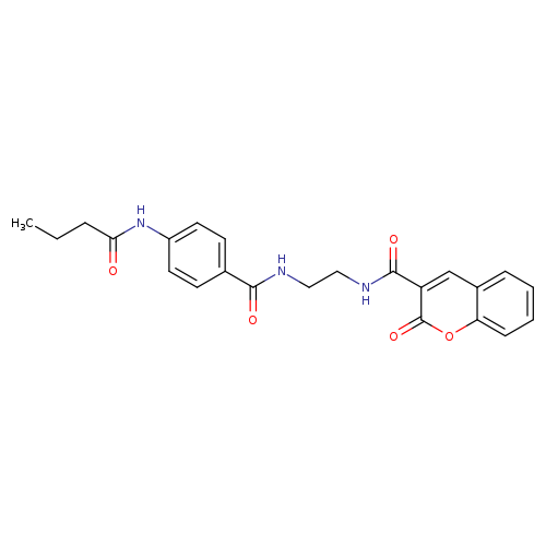 4-butanamido-N-{2-[(2-oxo-2H-chromen-3-yl)formamido]ethyl}benzamide