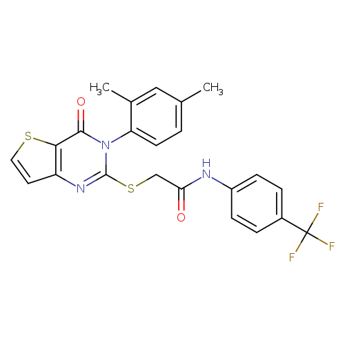 2-{[3-(2,4-dimethylphenyl)-4-oxo-3H,4H-thieno[3,2-d]pyrimidin-2-yl]sulfanyl}-N-[4-(trifluoromethyl)phenyl]acetamide