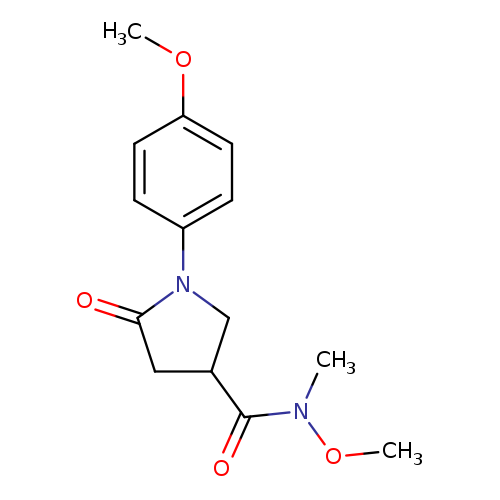 N-methoxy-1-(4-methoxyphenyl)-N-methyl-5-oxopyrrolidine-3-carboxamide