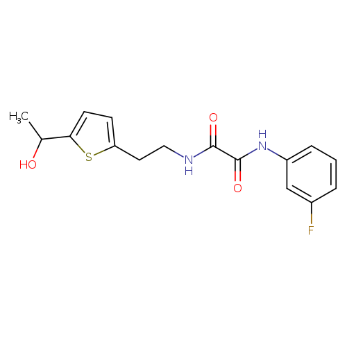 N'-(3-fluorophenyl)-N-{2-[5-(1-hydroxyethyl)thiophen-2-yl]ethyl}ethanediamide