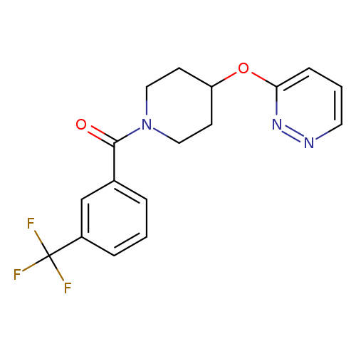 3-({1-[3-(trifluoromethyl)benzoyl]piperidin-4-yl}oxy)pyridazine