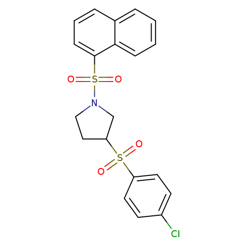 3-(4-chlorobenzenesulfonyl)-1-(naphthalene-1-sulfonyl)pyrrolidine