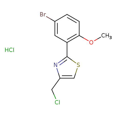 2-(5-bromo-2-methoxyphenyl)-4-(chloromethyl)-1,3-thiazole hydrochloride