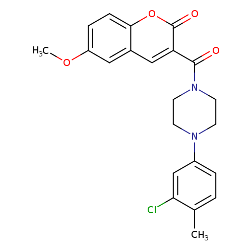 3-[4-(3-chloro-4-methylphenyl)piperazine-1-carbonyl]-6-methoxy-2H-chromen-2-one