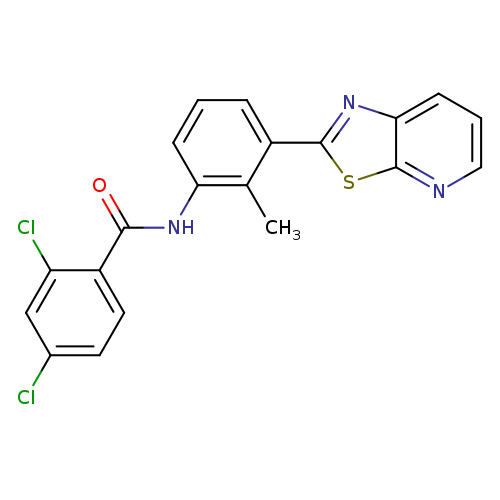 2,4-dichloro-N-(2-methyl-3-{[1,3]thiazolo[5,4-b]pyridin-2-yl}phenyl)benzamide