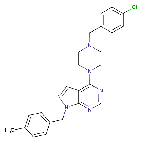 1-[(4-chlorophenyl)methyl]-4-{1-[(4-methylphenyl)methyl]-1H-pyrazolo[3,4-d]pyrimidin-4-yl}piperazine