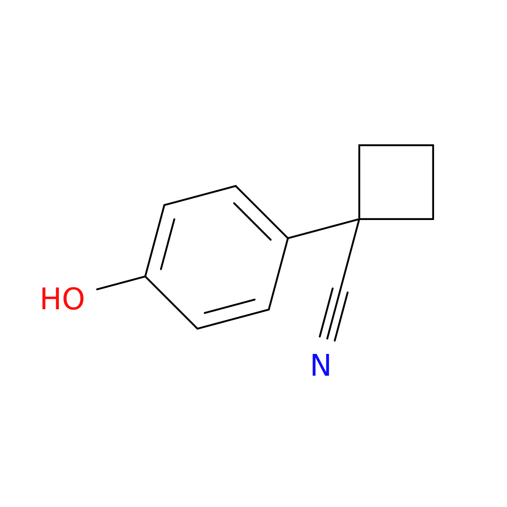 1-(4-hydroxyphenyl)cyclobutane-1-carbonitrile