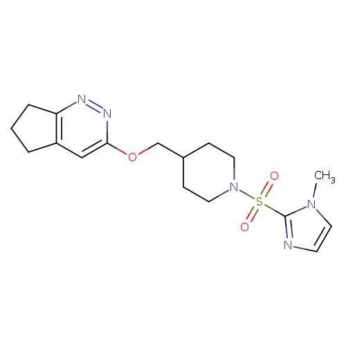 4-({5H,6H,7H-cyclopenta[c]pyridazin-3-yloxy}methyl)-1-[(1-methyl-1H-imidazol-2-yl)sulfonyl]piperidine