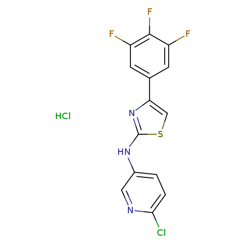 6-chloro-N-[4-(3,4,5-trifluorophenyl)-1,3-thiazol-2-yl]pyridin-3-amine hydrochloride