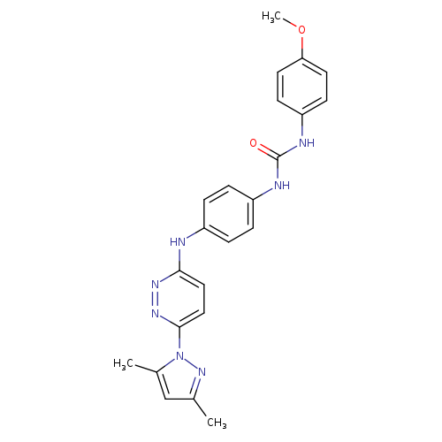3-(4-{[6-(3,5-dimethyl-1H-pyrazol-1-yl)pyridazin-3-yl]amino}phenyl)-1-(4-methoxyphenyl)urea
