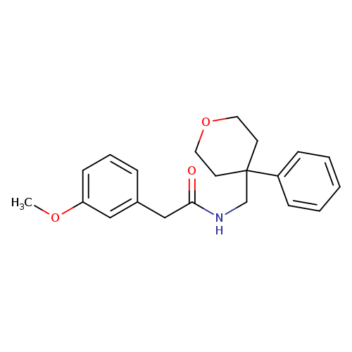 2-(3-methoxyphenyl)-N-[(4-phenyloxan-4-yl)methyl]acetamide