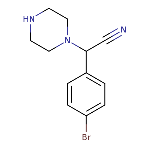 2-(4-bromophenyl)-2-(piperazin-1-yl)acetonitrile