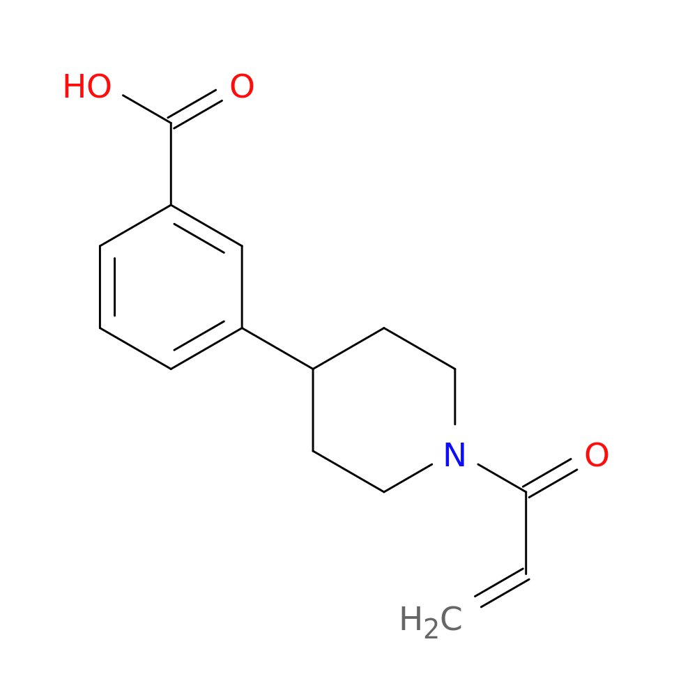 3-[1-(prop-2-enoyl)piperidin-4-yl]benzoic acid