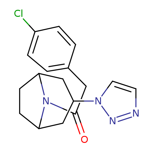 2-(4-chlorophenyl)-1-[3-(1H-1,2,3-triazol-1-yl)-8-azabicyclo[3.2.1]octan-8-yl]ethan-1-one