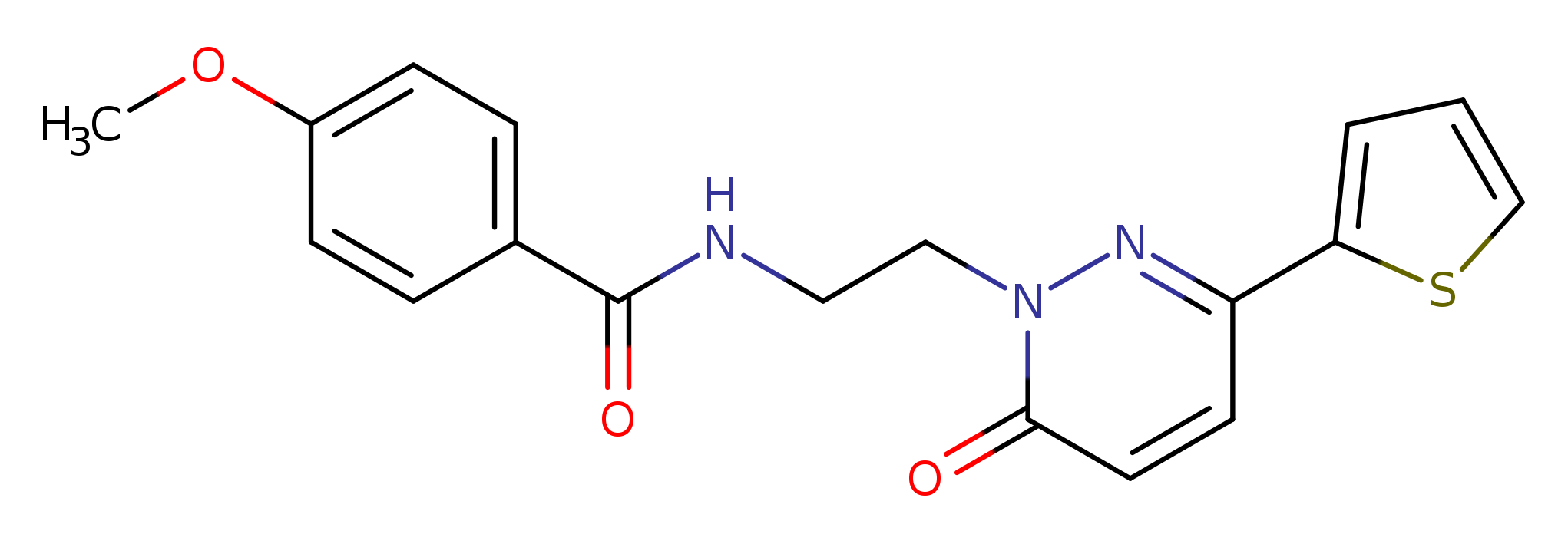 4-methoxy-N-{2-[6-oxo-3-(thiophen-2-yl)-1,6-dihydropyridazin-1-yl]ethyl}benzamide