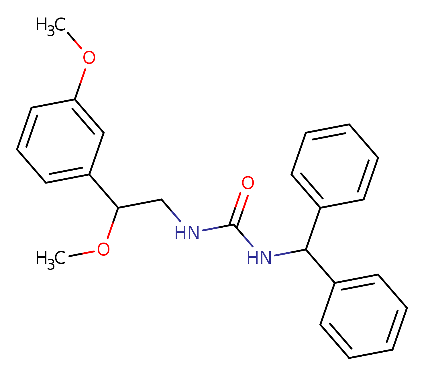 1-(diphenylmethyl)-3-[2-methoxy-2-(3-methoxyphenyl)ethyl]urea