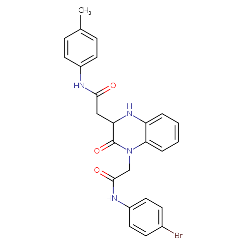 N-(4-bromophenyl)-2-(3-{[(4-methylphenyl)carbamoyl]methyl}-2-oxo-1,2,3,4-tetrahydroquinoxalin-1-yl)acetamide