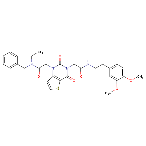 N-benzyl-2-[3-({[2-(3,4-dimethoxyphenyl)ethyl]carbamoyl}methyl)-2,4-dioxo-1H,2H,3H,4H-thieno[3,2-d]pyrimidin-1-yl]-N-ethylacetamide