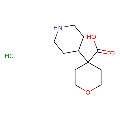 4-(piperidin-4-yl)oxane-4-carboxylic acid hydrochloride