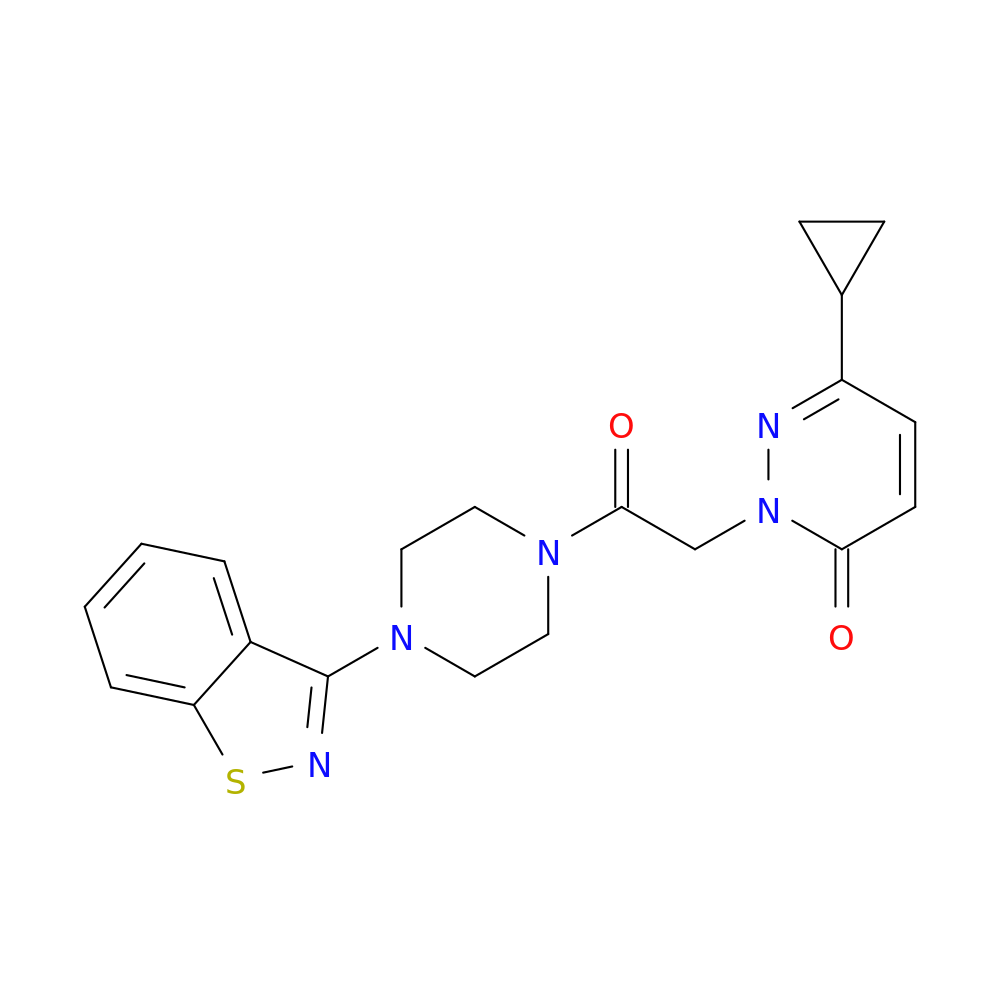 2-{2-[4-(1,2-benzothiazol-3-yl)piperazin-1-yl]-2-oxoethyl}-6-cyclopropyl-2,3-dihydropyridazin-3-one