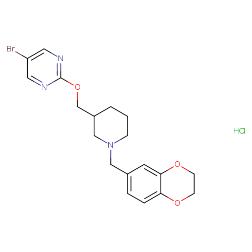 5-bromo-2-({1-[(2,3-dihydro-1,4-benzodioxin-6-yl)methyl]piperidin-3-yl}methoxy)pyrimidine hydrochloride