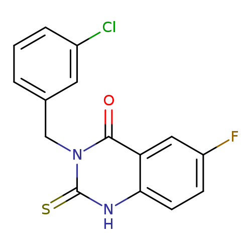 3-[(3-chlorophenyl)methyl]-6-fluoro-2-sulfanylidene-1,2,3,4-tetrahydroquinazolin-4-one