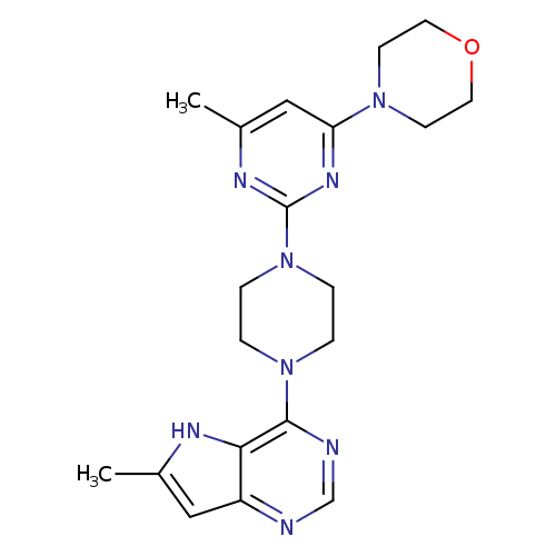 4-[6-methyl-2-(4-{6-methyl-5H-pyrrolo[3,2-d]pyrimidin-4-yl}piperazin-1-yl)pyrimidin-4-yl]morpholine