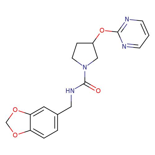 N-[(2H-1,3-benzodioxol-5-yl)methyl]-3-(pyrimidin-2-yloxy)pyrrolidine-1-carboxamide