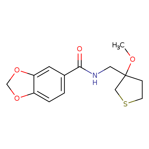 N-[(3-methoxythiolan-3-yl)methyl]-2H-1,3-benzodioxole-5-carboxamide