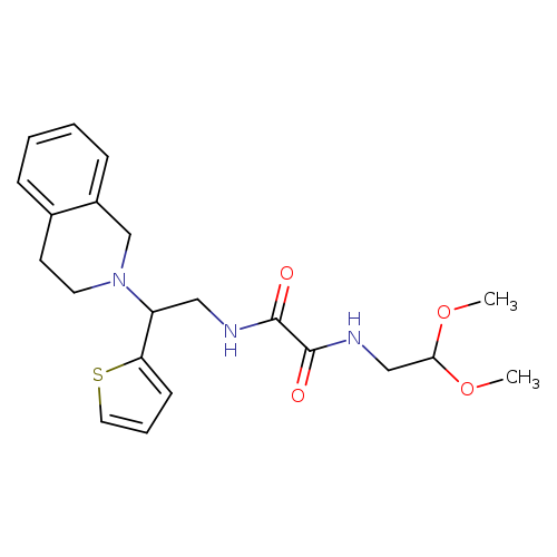 N-(2,2-dimethoxyethyl)-N'-[2-(1,2,3,4-tetrahydroisoquinolin-2-yl)-2-(thiophen-2-yl)ethyl]ethanediamide