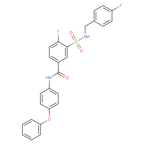 4-fluoro-3-{[(4-fluorophenyl)methyl]sulfamoyl}-N-(4-phenoxyphenyl)benzamide