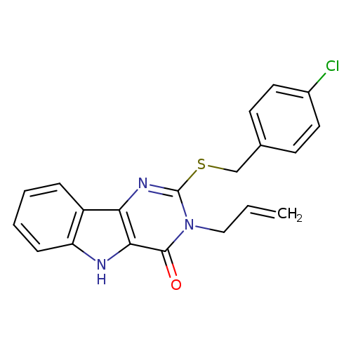 2-{[(4-chlorophenyl)methyl]sulfanyl}-3-(prop-2-en-1-yl)-3H,4H,5H-pyrimido[5,4-b]indol-4-one