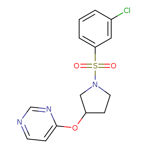 4-{[1-(3-chlorobenzenesulfonyl)pyrrolidin-3-yl]oxy}pyrimidine