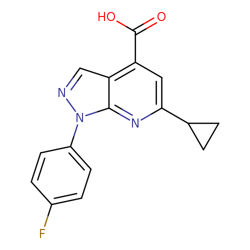 6-Cyclopropyl-1-(4-fluorophenyl)-1H-pyrazolo[3,4-b]pyridine-4-carboxylic acid