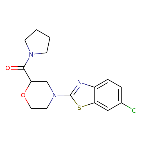 6-chloro-2-[2-(pyrrolidine-1-carbonyl)morpholin-4-yl]-1,3-benzothiazole