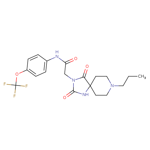 2-{2,4-dioxo-8-propyl-1,3,8-triazaspiro[4.5]decan-3-yl}-N-[4-(trifluoromethoxy)phenyl]acetamide