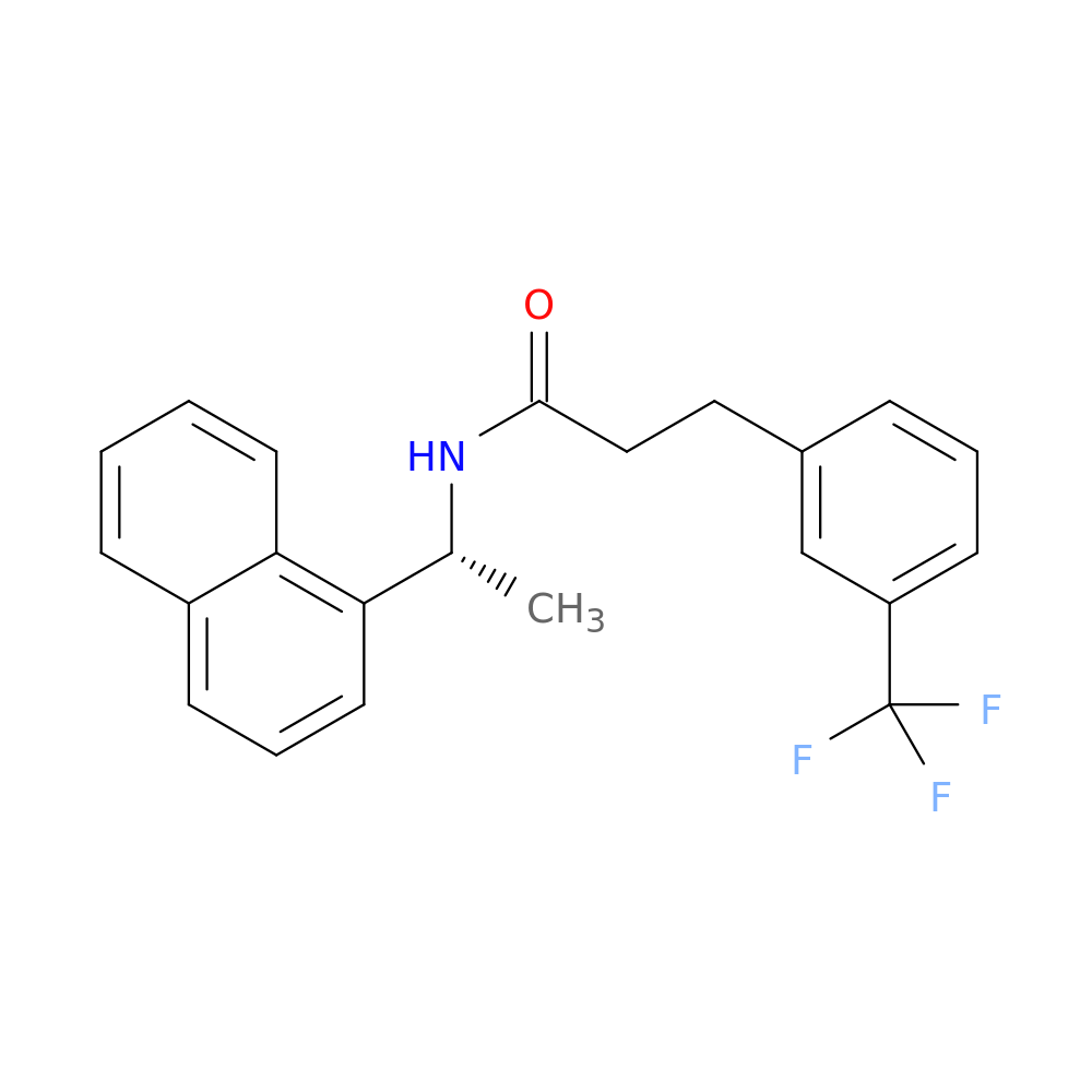 (R)-N-(1-(Naphthalen-1-yl)ethyl)-3-(3-(trifluoromethyl)phenyl)propanamide