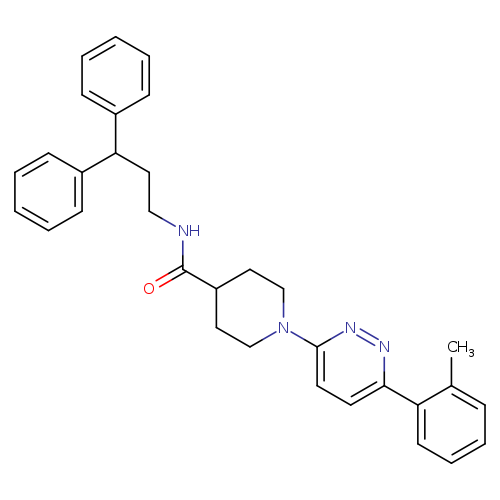 N-(3,3-diphenylpropyl)-1-[6-(2-methylphenyl)pyridazin-3-yl]piperidine-4-carboxamide