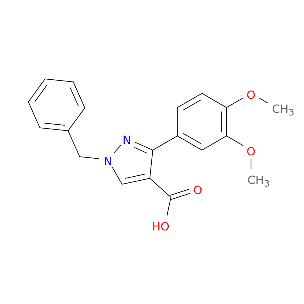 1-benzyl-3-(3,4-dimethoxyphenyl)-1H-pyrazole-4-carboxylic acid