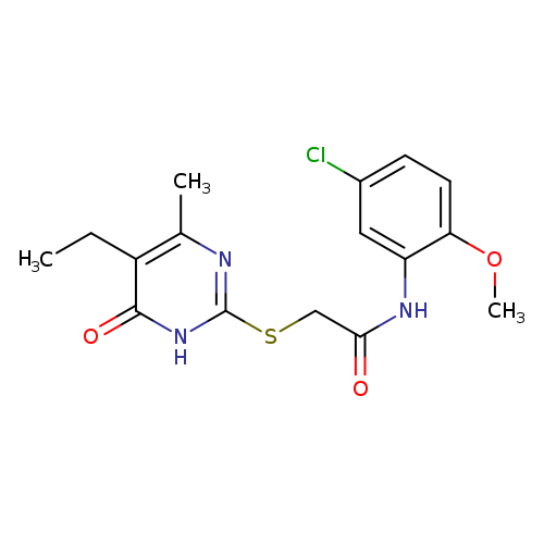 N-(5-chloro-2-methoxyphenyl)-2-[(5-ethyl-4-methyl-6-oxo-1,6-dihydropyrimidin-2-yl)sulfanyl]acetamide
