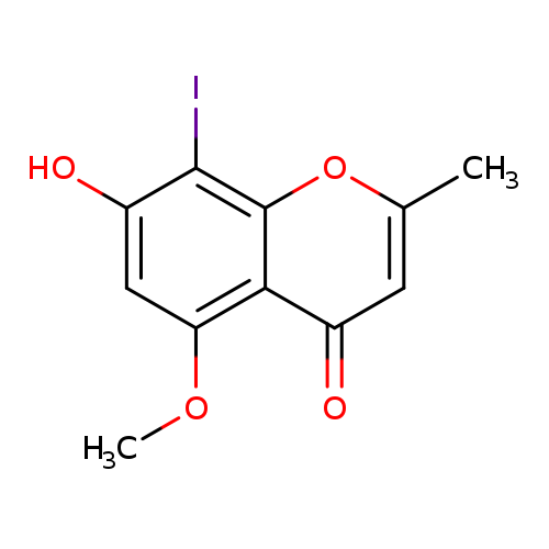 4H-1-Benzopyran-4-one, 7-hydroxy-8-iodo-5-methoxy-2-methyl-
