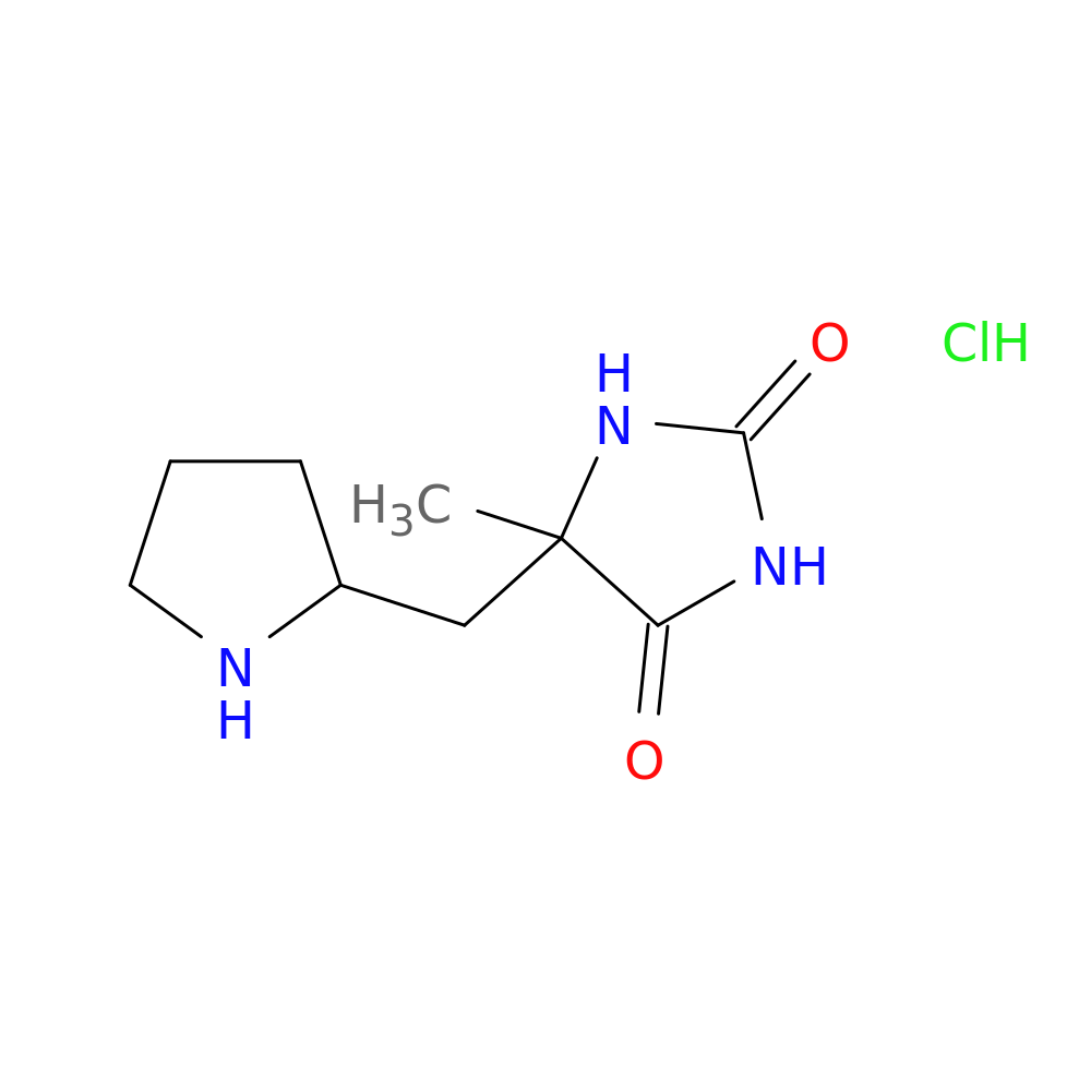 5-methyl-5-(pyrrolidin-2-ylmethyl)imidazolidine-2,4-dione hydrochloride