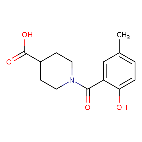 1-(2-hydroxy-5-methylbenzoyl)piperidine-4-carboxylic acid