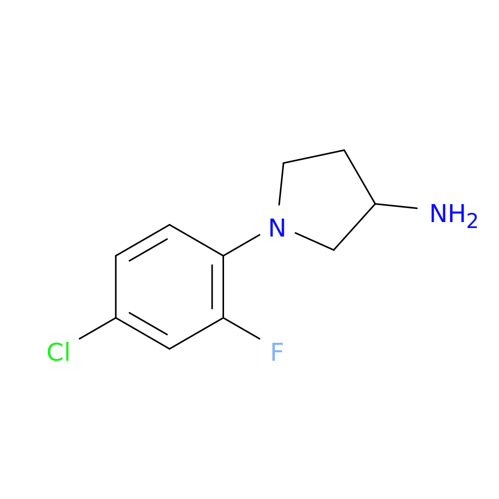 1-(4-chloro-2-fluorophenyl)pyrrolidin-3-amine