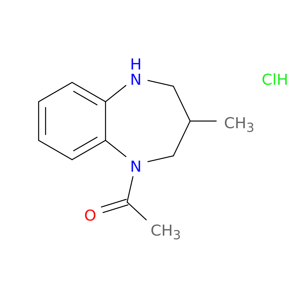 1-(3-methyl-2,3,4,5-tetrahydro-1H-1,5-benzodiazepin-1-yl)ethan-1-one hydrochloride